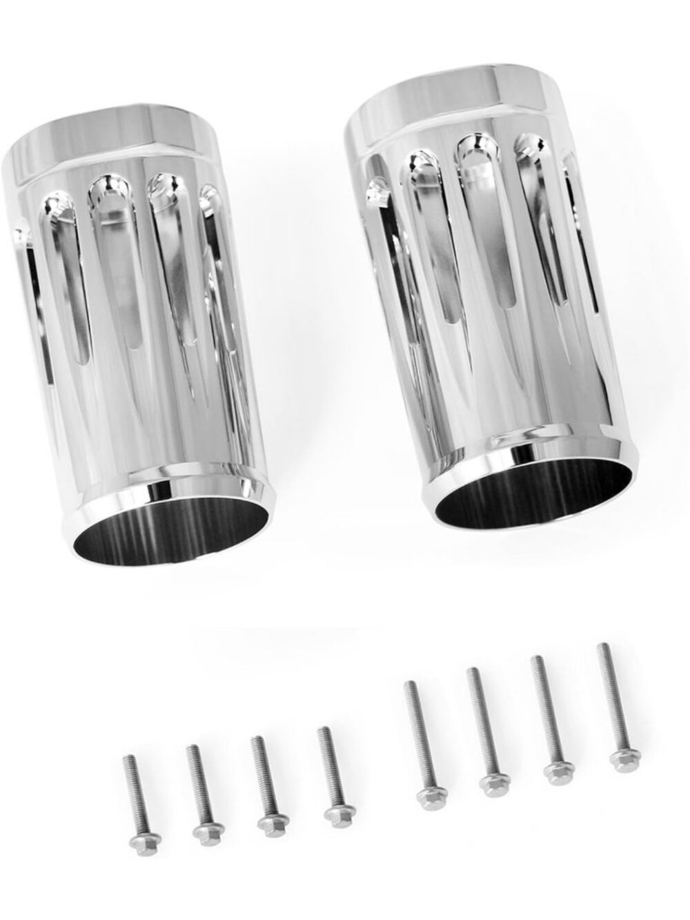 49mm Chrome Fork Slider Boots Cover for Harley Touring, Road King, Electra